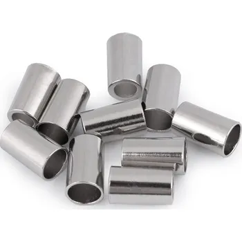 Dětské navlékací korálky Kovový korálek Ø5,5 mm - stříbrný