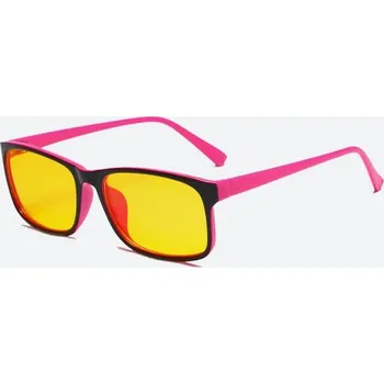 Brýle na čtení Brýle s filtrem modrého světla bez dioptrii KWE16- Růžové Wayfarer style 8012-PK