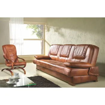 Pohovka Casarredo Sedací souprava ERIKA 3+1 kůže S42/dřevo rustikal