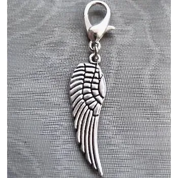 10ks Přívěšek Andělské křídlo na karabince, na klíče, na kabelku