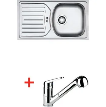 Kuchyňský dřez Set Franke N10 nerez (dřez ETN 614 N 3 1/2 ETHOS + baterie FC 9547) (doprava zdarma, pasta na čištění zdarma)