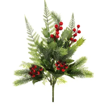 umělá květina Autronic KU4305 větvička s bobulemi a šípky