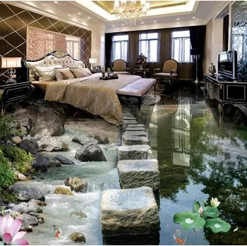 Fototapeta Solution Media 3D tapeta na podlahu - Jezírko s kameny MU1787