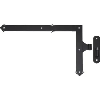 Zábradlí Kování ozdobné HORNÍ, 400 x 650 mm s čepem, profil 50 x 5 mm, černá barva