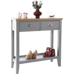 Max-i Konzolový stolek, šedá/světlý ořech, JEREVAN