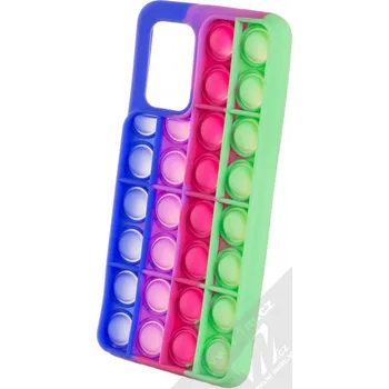 Pouzdro na mobilní telefon 1Mcz Pop It antistresový ochranný kryt pro Samsung Galaxy A32 modrá fialová zelená (blue purple green)