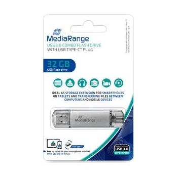 Ukládání dat USB Flash 32GB 3.0 Mediarange USB-C plug COMBO FLASH DRIVE MR936