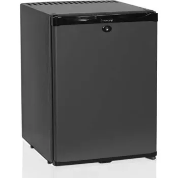 Lednice Tefcold TM 42 černá old Minibar s plnými dveřmi, černé opláštění.