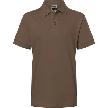 Chlapecké tričko Dětské triko s límečkem premium JAMES NICHOLSON JN070K BROWN S