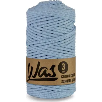 Nit Bavlněná šňůra 3mm, 100m, SV. MODRÁ