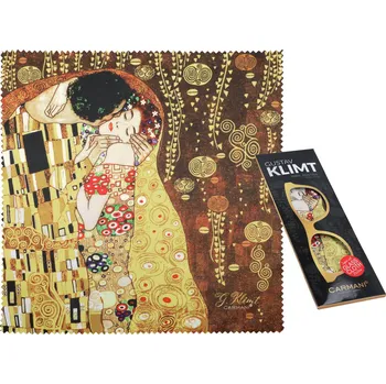 Utěrka Carmani® Carmani - Utěrka na brýle G. Klimt, The Kiss - Polibek - 20*20 cm