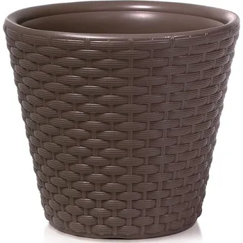 Venkovní květináč - RATO tmavě hnědý 35 cm
