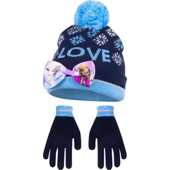 Čepice Modrá čepice a rukavice Frozen II Love velikost 52