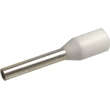 kabelová chránička Konektor - dutinka DI 0,75-8 s plastovým límcem bílá