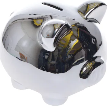 Pokladnička Prasátko pokladnička stříbrná barva XXS