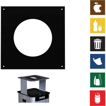 Odpadkový koš Vymezovač druhu odpadu do koše Modular - černý (směs)