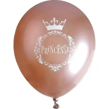 Balónek Santex Princesse Rose Gold party - Balónky latexové chromové 30 cm 6 ks