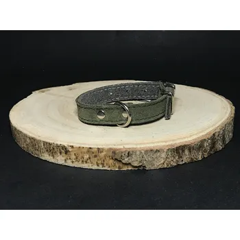 Obojek pro psa Palkar obojek z velurové kůže pro psy 20 cm x 12 mm vojenská (Palkar obojek z velurové kůže pro psy 20 cm x 12 mm vojenská)