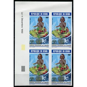 Sběratelství (1992) MiNr. 535 B **, 4- bl - Benin - Světová potravinová konference, Řím