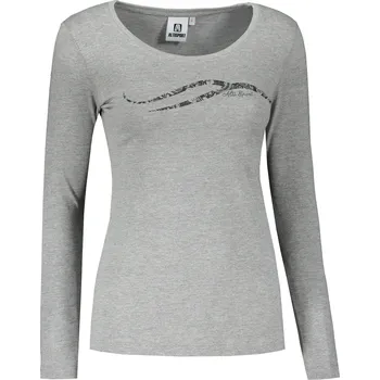 Dámské triko s dlouhým rukávem ALTISPORT CARRYOVER ALW001169 TMAVĚ ŠEDÝ MELIR XS