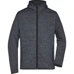 Pánská fleecová mikina JAMES NICHOLSON JN589 DARK MELANGE/BLACK S