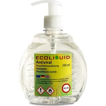 Dezinfekce Ecoliquid ANTIVIRAL dezinfekce na ruce - viry, bakterie, plísně 500 ml pumpička Vůně: bez aroma