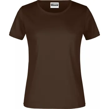 Dámské tričko Dámské triko JAMES NICHOLSON JN789 BROWN XS