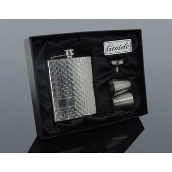 Placatka Souprava STEEL placatka 210 ml + 2ks štamprliček 35 ml