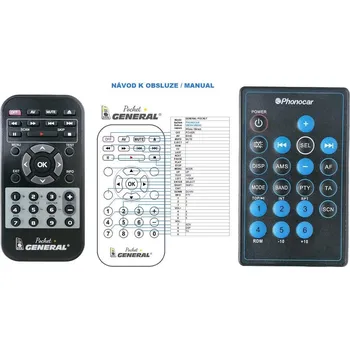 Dálkový ovladač General PHONOCAR VM304 - náhradní dálkový ovladač