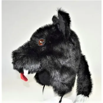 Čepice Hřejivá zimní čepice Pes Barva: Černá, Velikost: M