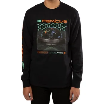 Pánské tričko primitive Pánské triko research ls tee black