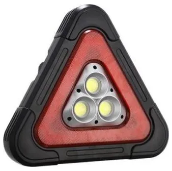 LED HB7709 SNAB WORK, multifunkční, solární, výstražný, trojúhelníkový dobíjecí reflektor se stojánkem