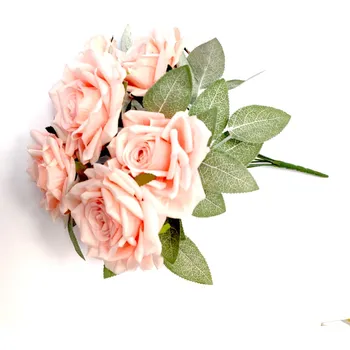 umělá květina Růže lososová