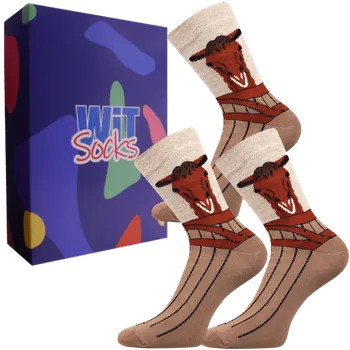 Pánské ponožky Dárkový set - Kůň - velikost 39-42 (Velikost 39-42)