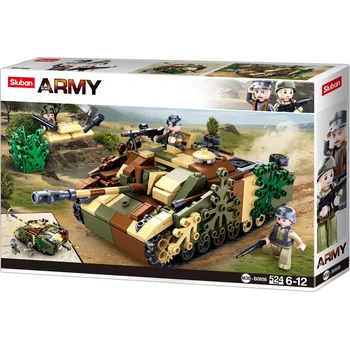 Stavebnice Sluban Sluban Army N38-B0858 maskovaný obrněný tank