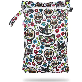 Pytel na pleny Petit Lulu s.r.o. Mexické lebky (na bílé) - pytel na pleny