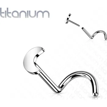 Piercing Šperky4U PUSH IN piercing do nosu TITAN, 0,8 x 6 mm - TIT1182