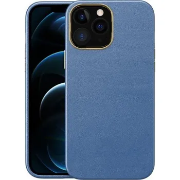 Pouzdro na mobilní telefon Nárazuvzdorný kryt s texturou kůže pro iPhone 13 mini - modrý