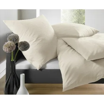 Povlečení Povlečení Mako satén 1x140x220, 1x70x90 Schlafgut Uni Ecru 002