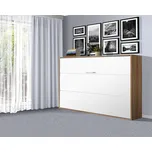 Nabytekmorava Sklápěcí postel VS1056, 200x120cm barva lamina: ořech Lyon/bílé dveře, varianta dveří: lesklé