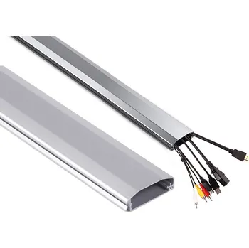 kabelová chránička Kvalitní nástěnná hliníková lišta na Tv kabeláž Fiber Mounts M6C93S stříbrná