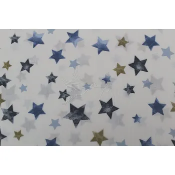 Mušelín - plenkovina - hvězdičky modré