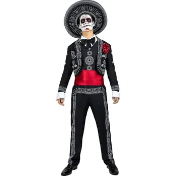 Karnevalový kostým Funiglobal - Kostým Dia de los Muertos pro muže - S
