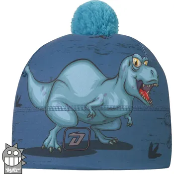 Čepice Chlapecká zimní funkční čepice Dráče - Flavio 5, Dinosaurus Barva: Modrá, Velikost: S 50-52