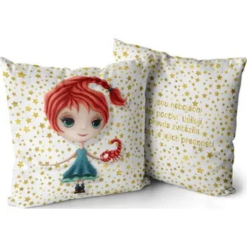 Dekorativní polštářek Polštář Znamení pro děti – Štír (23.10. - 22.11.)