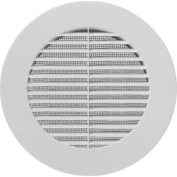 Větrací mřížka Ventishop KPMb 125KG MAX kulatá plastová mřížka, bílá