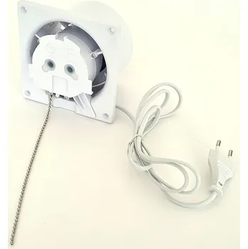 Domácí ventilátor ORNO Ventilátor WL 3201-100MM-PS - koupelnový ventilátor 100mm bez mřížky, řetízkový spínač, napájecí kabel s vidlicí do zásuvky 230V