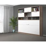 Nabytekmorava Sklápěcí postel VS1056 MAX, 200x90cm barva lamina: Dub sonoma tmavý/bílé dveře, matrace: bez matrace, varianta dveří: matné