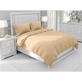 Povlečení Bavlněné povlečení SUZY Béžové (1x peřina 140 x 220 cm + 1x polštář 70 x 90 cm) 2041070-PVNM-140x220