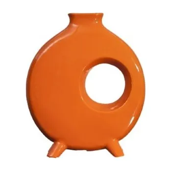 Váza Eurofirany Keramická váza TANGO Oranžová 45 cm